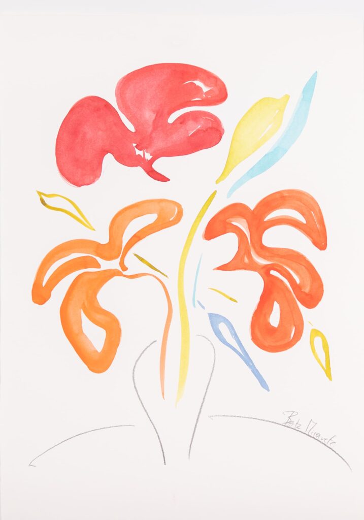 Alegría núm. 3. Acuarela y grafito sobre papel. 51 x 36 cm.